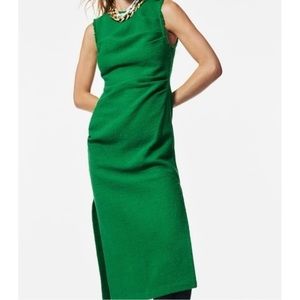 NWT Zara Textured Cotton Dress Size M